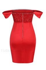 Nadia Off Stylish Shoulder Mini Dress