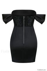 Nadia Off Stylish Shoulder Mini Dress