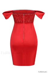 Nadia Off Stylish Shoulder Mini Dress