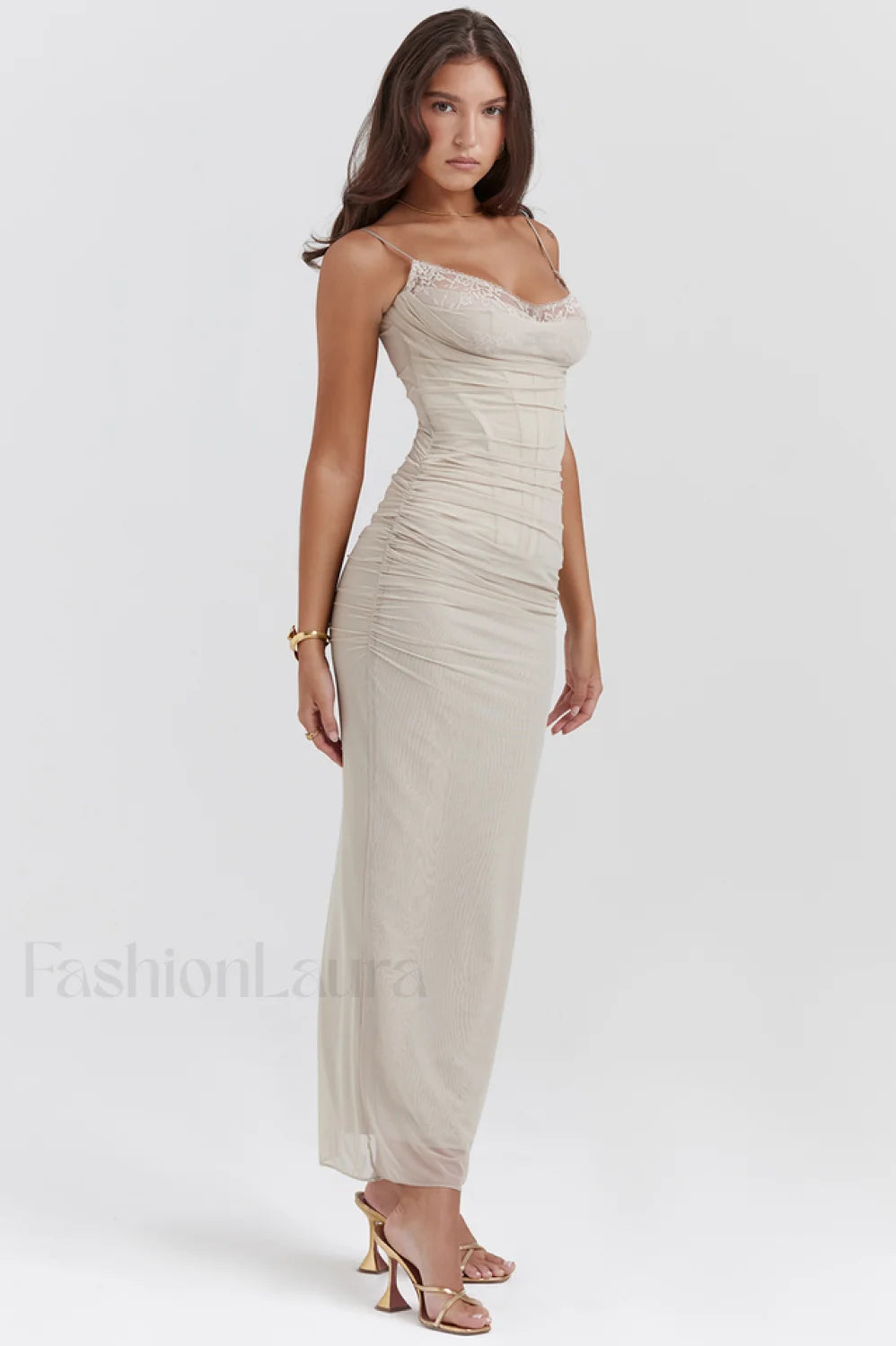 Nalini Sand Stylish Maxi Dress