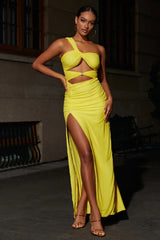 Natalie Elegant Maxi Dress XS / Yellow Party Dresses L