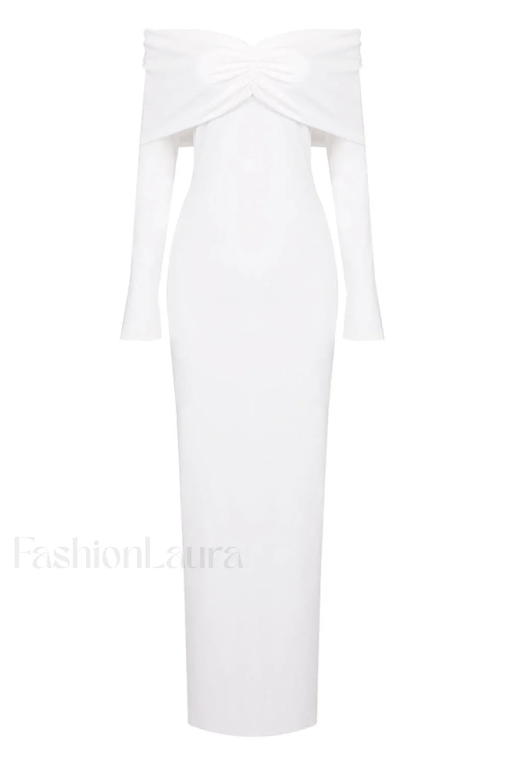 Off Shoulder Bodycon Charming Bardot Midi Dress