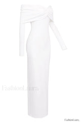 Off Shoulder Bodycon Charming Bardot Midi Dress