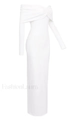 Off Shoulder Bodycon Charming Bardot Midi Dress
