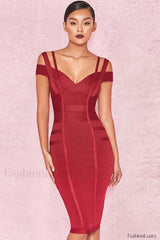 Off Shoulder Stylish Bodycon Bandage Dress