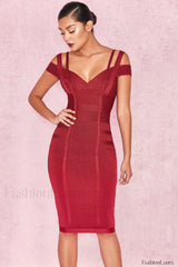 Off Shoulder Stylish Bodycon Bandage Dress
