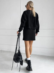 On The Go Trendy Two Piece Skirt Set Skirt Sets
