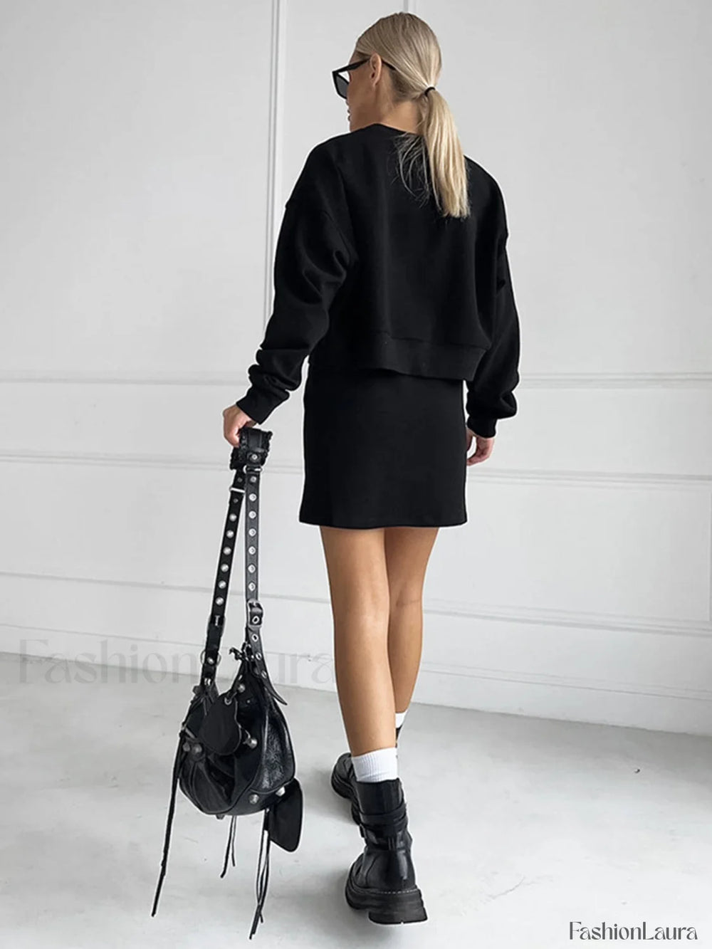 On The Go Trendy Two Piece Skirt Set Skirt Sets