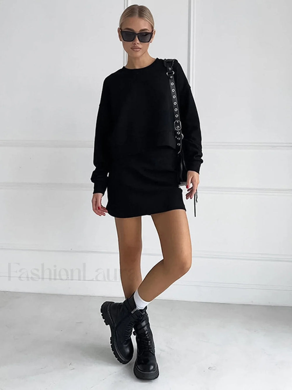 On The Go Trendy Two Piece Skirt Set Skirt Sets
