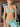 One Shoulder Green Tree Print Bikini Set Secondary image