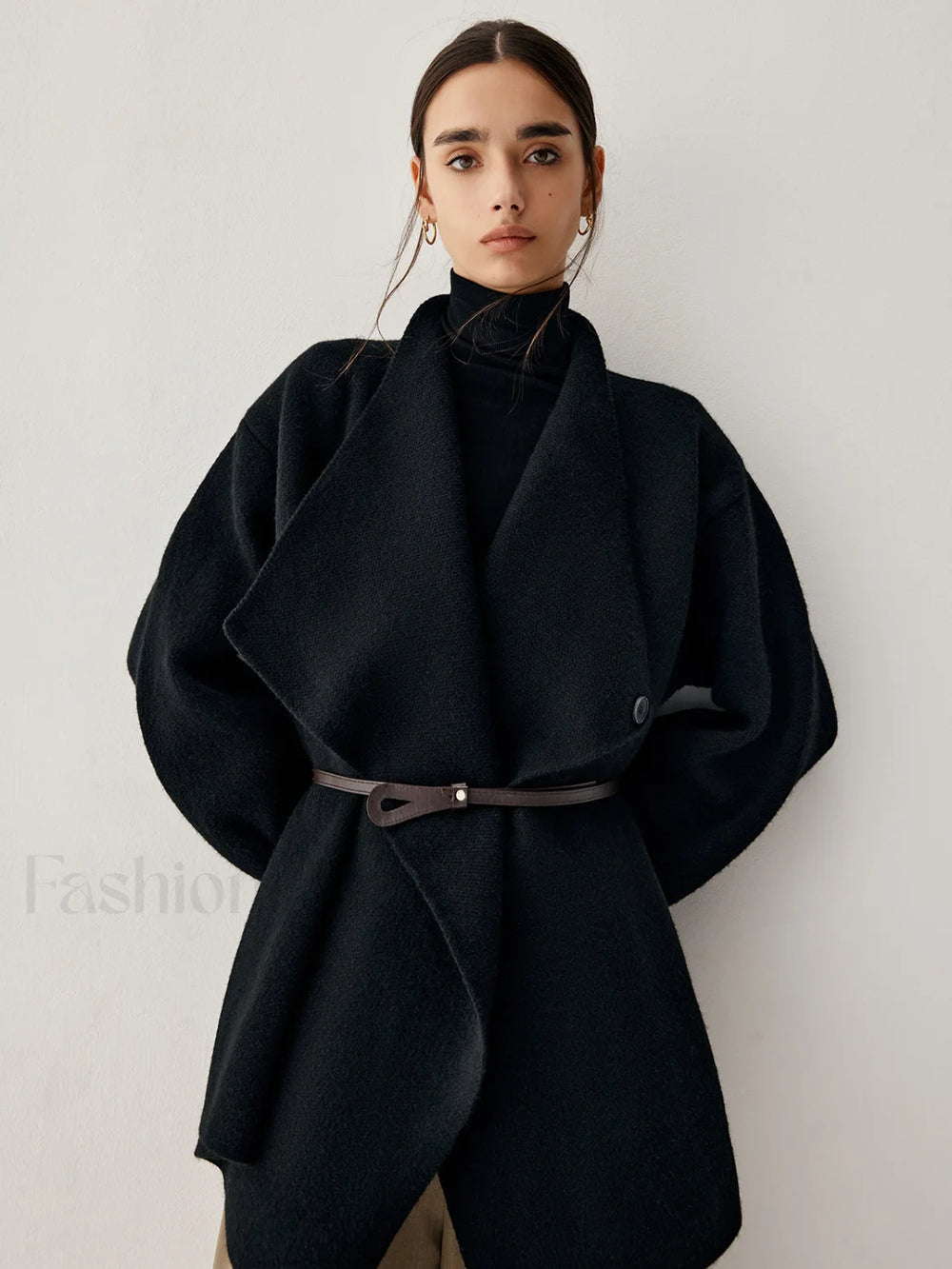 Open Collar Graceful Kimono Cardigan Sweaters L