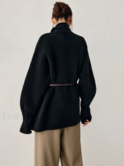 Open Collar Graceful Kimono Cardigan Sweaters L