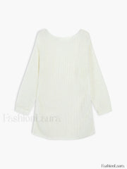 Open Knit Graceful Oversized Sweater Sweaters L