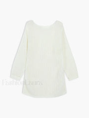 Open Knit Graceful Oversized Sweater Sweaters L