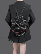 Original Metal Binding Shoulder Dark Sexy Style Heart Punk Chain Gothic Bag Black