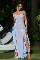 Othniel Sequin Stylish Embellished Ruffle Dress