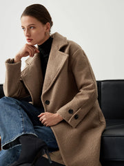 Oversized Charming Wool Coat Brown / XS Wool Coats
