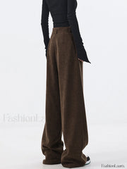 Oversized Corduroy Pleated Trendy Wide Leg Pants Pants