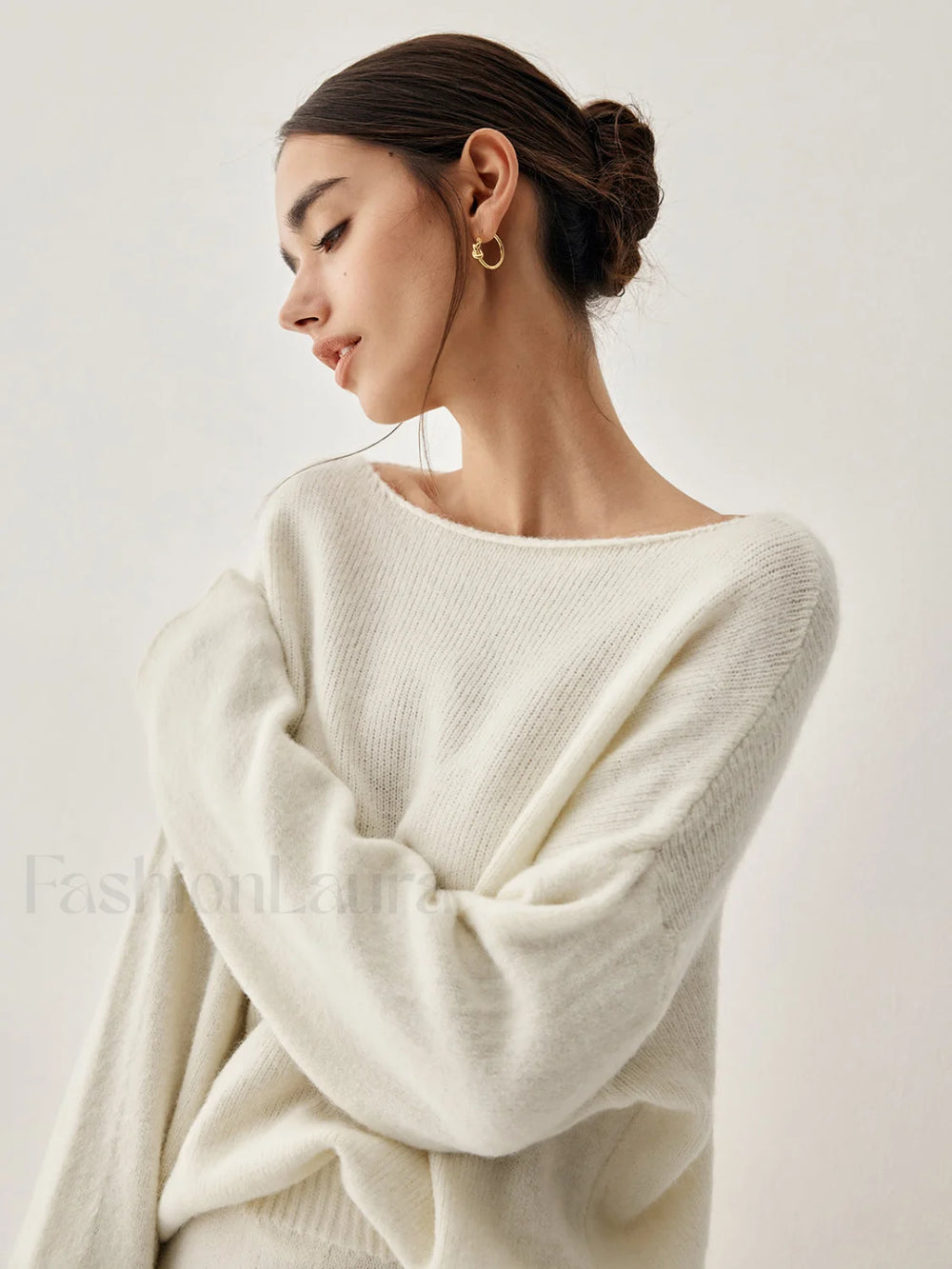Oversized Sweater Two Trendy Piece Skirt Set Sweaters L