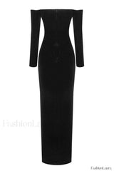 Palma Strapless Stylish Velvet Dress