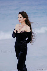 Palma Strapless Stylish Velvet Dress