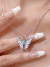 Pastel Butterfly Charm Necklace Pink / ONE SIZE Necklaces