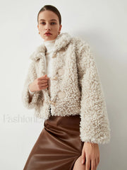 Patchwork Charming Fleece Jackets Beige / XS Fleece Jackets