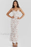 Pearl White Floral Charming Embroidered Maxi Dress XS / White