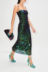 Phoenix Midi Stylish Dress in Sequins