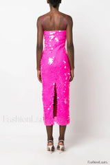 Phoenix Midi Stylish Dress in Sequins