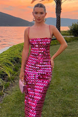 Phoenix Midi Stylish Dress in Sequins