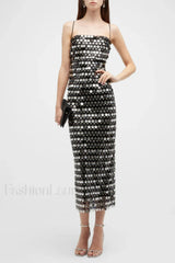 Phoenix Midi Stylish Dress in Sequins S / 4#