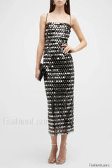 Phoenix Midi Stylish Dress in Sequins S / 4#