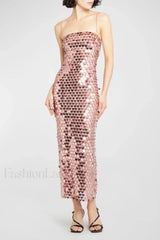 Phoenix Midi Stylish Dress in Sequins S / 5#