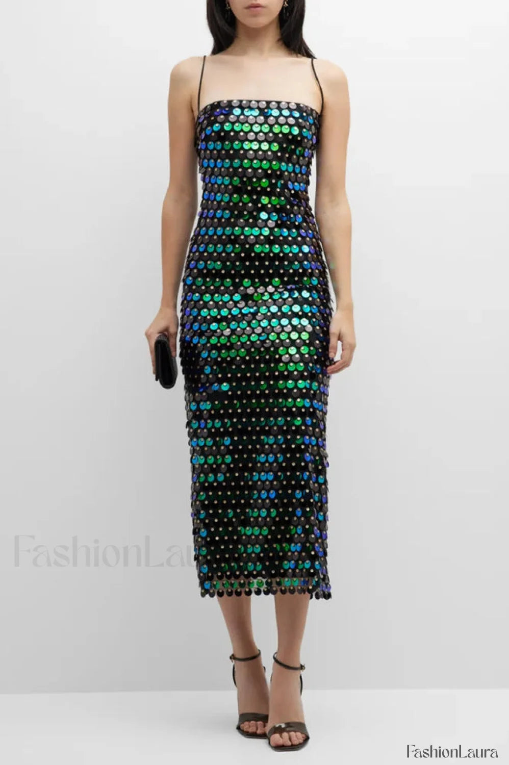 Phoenix Midi Stylish Dress in Sequins S / 6#