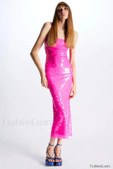 Phoenix Midi Stylish Dress in Sequins S / 7#