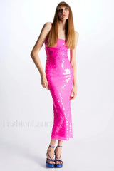 Phoenix Midi Stylish Dress in Sequins S / 7#