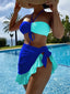 Pink Patchwork Ruffled Three Piece Set Blue / S