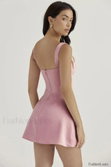 Pink Quartz Stylish Mini Dress