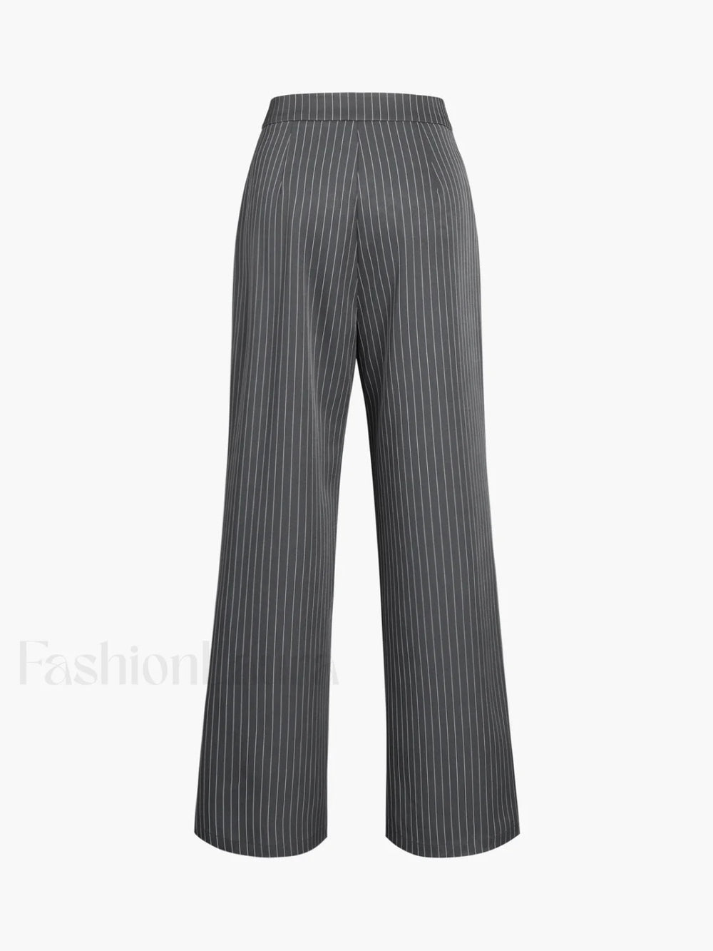 Pinstripe Pleated Wide Trendy Leg Dress Pants Pants