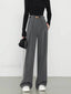 Plain Pockets Straight Pants Grey / XS Pants
