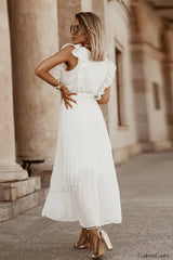 Pleated Elegant Maxi Dress