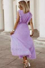 Pleated Elegant Maxi Dress