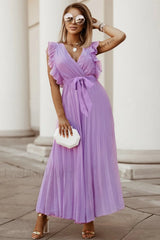 Pleated Elegant Maxi Dress