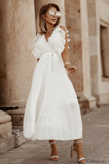 Pleated Elegant Maxi Dress