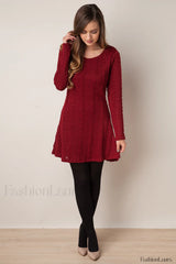Plus Size Casual Charming S 3XL Sweater Dress