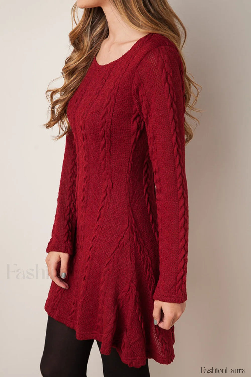 Plus Size Casual Charming S 3XL Sweater Dress