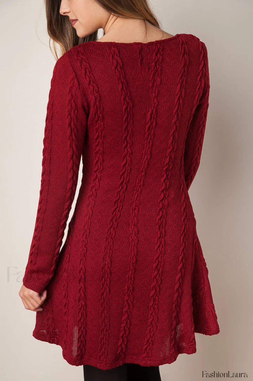 Plus Size Casual Charming S 3XL Sweater Dress
