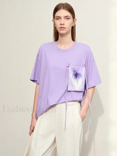 Pocket Print Knit T Shirt