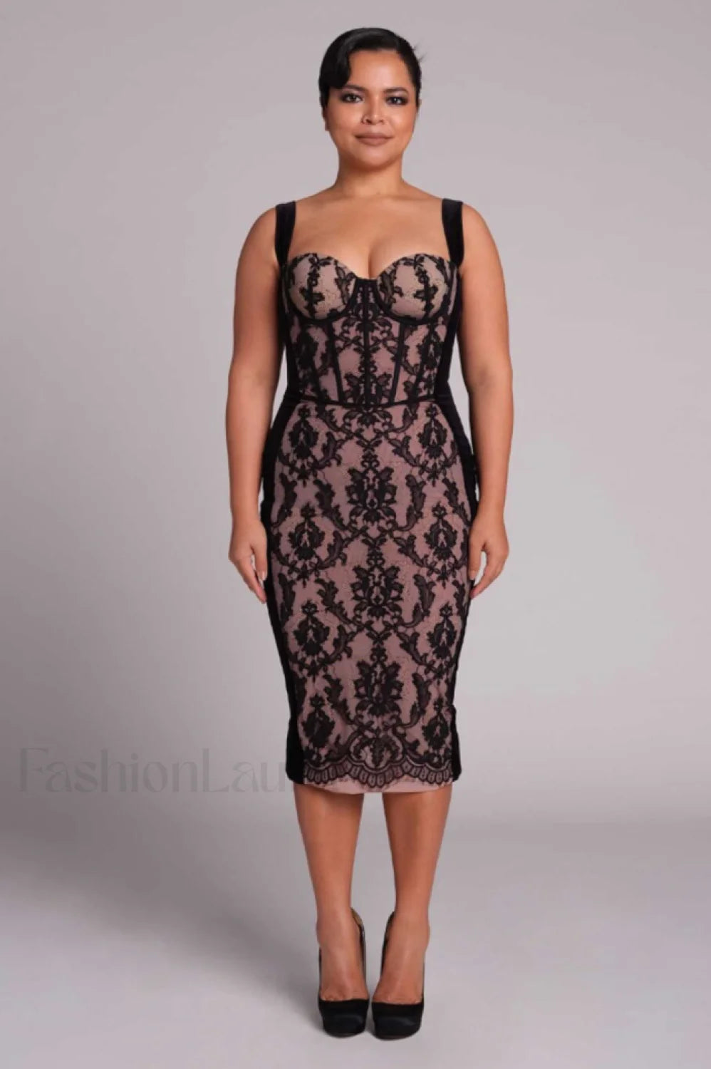 Poem Sling Stylish Dress With Lace